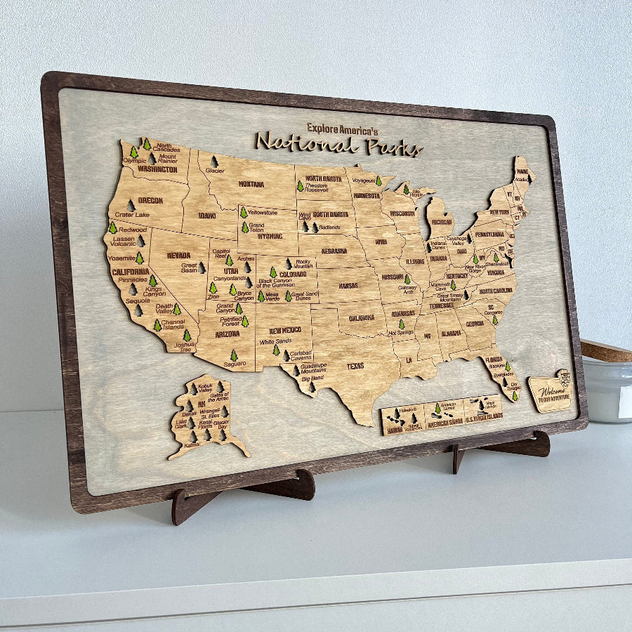 US National Parks 2D Map
