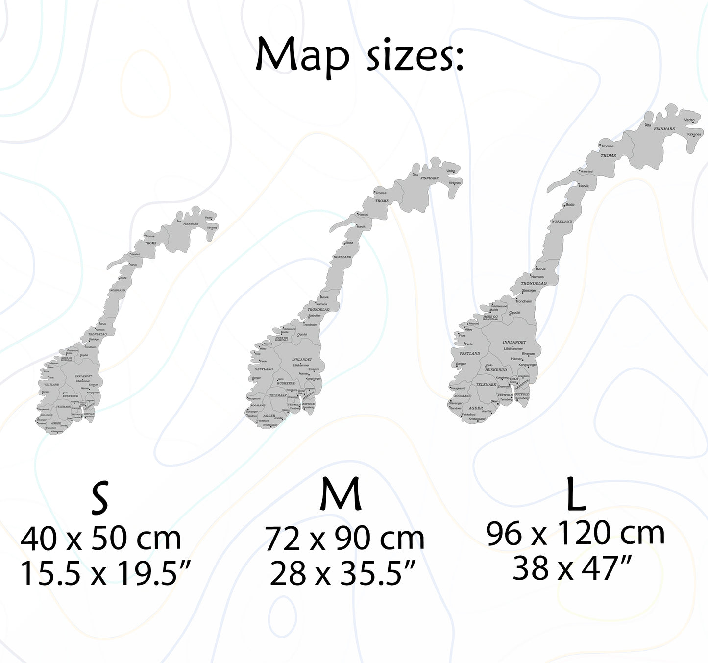 Wooden Map of Norway