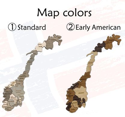 3D Wooden Map of Norway by Ranocchio