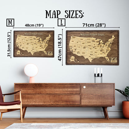 NFL Map Sizes