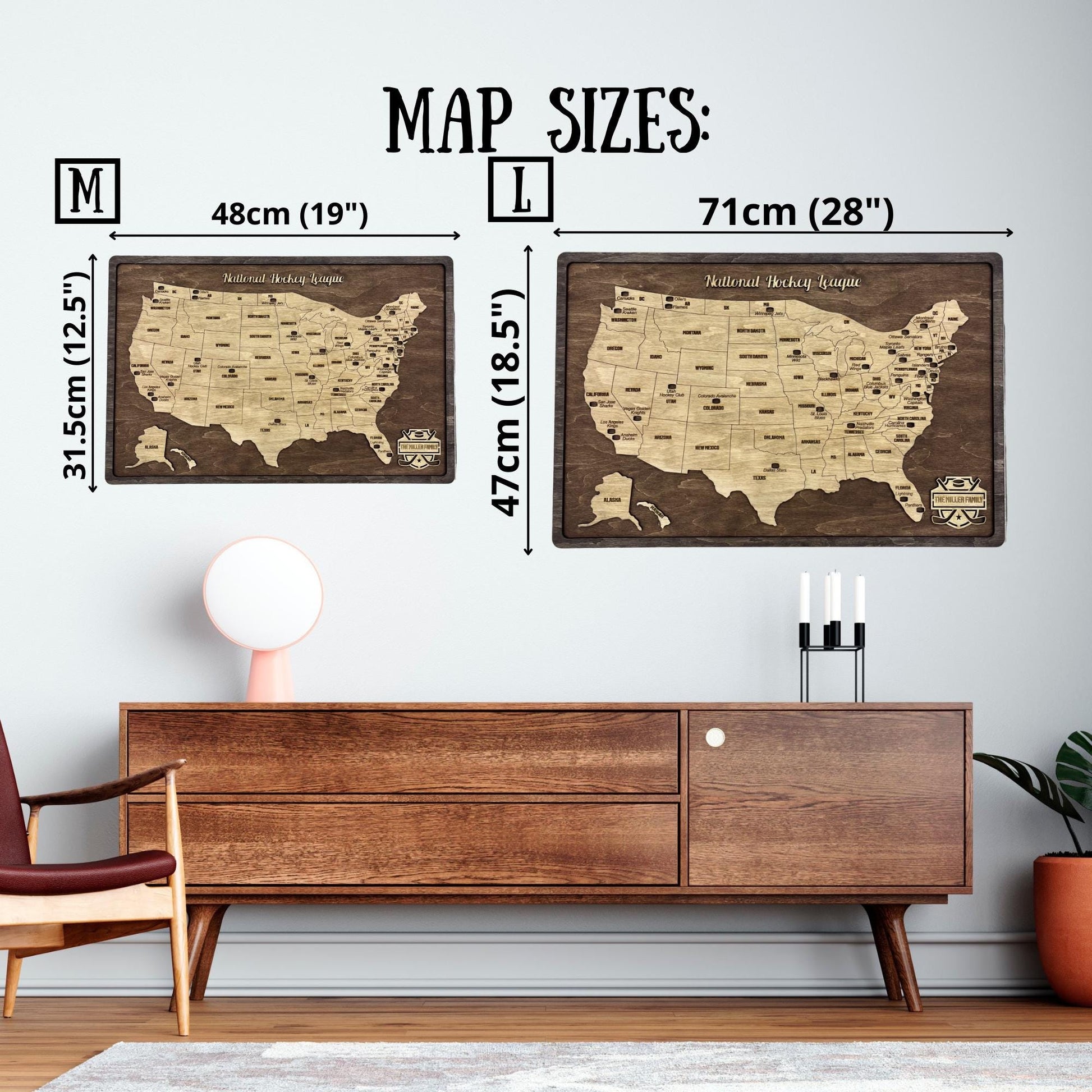 Custom Hockey Team Map Sizes