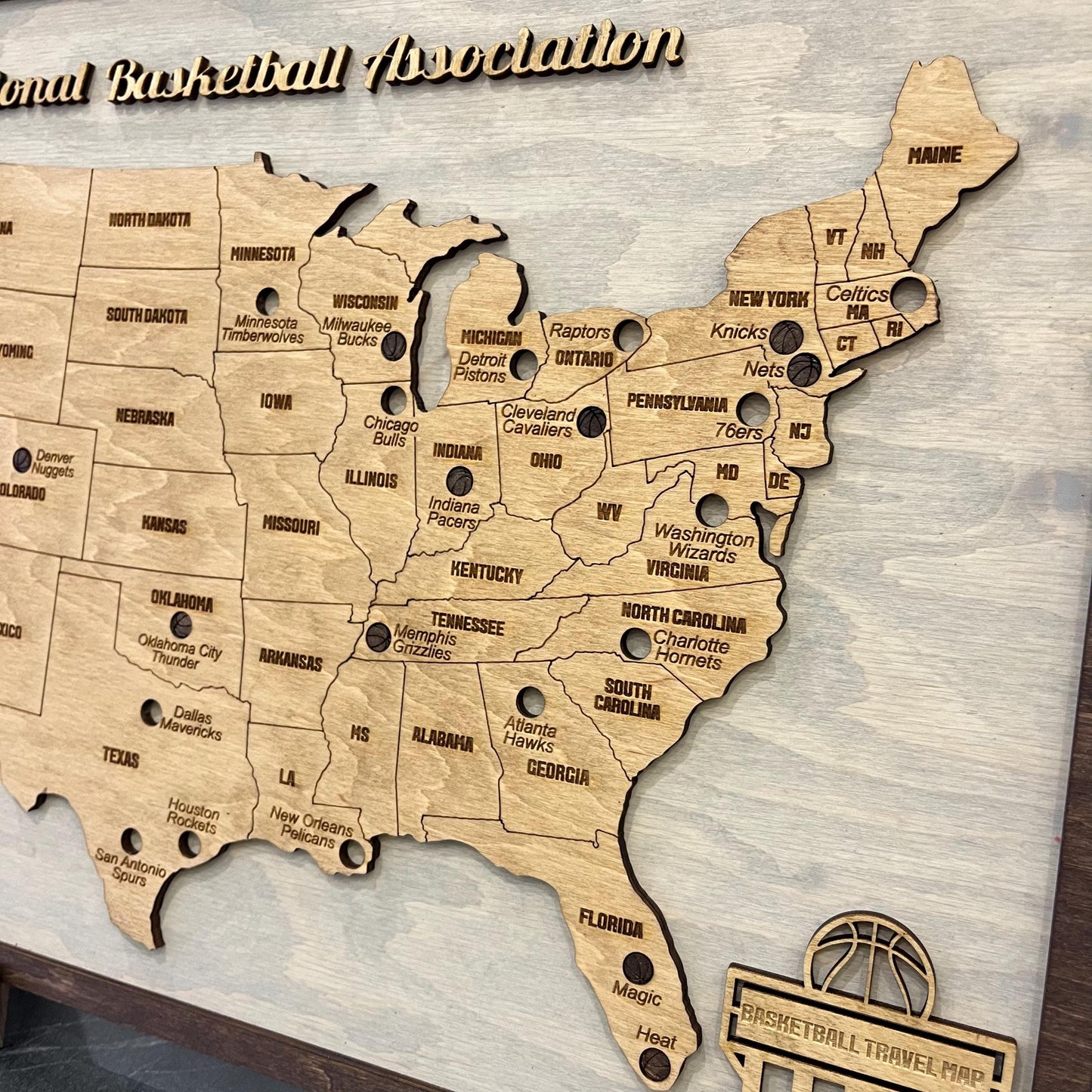 National Basketball Association (NBA) Map