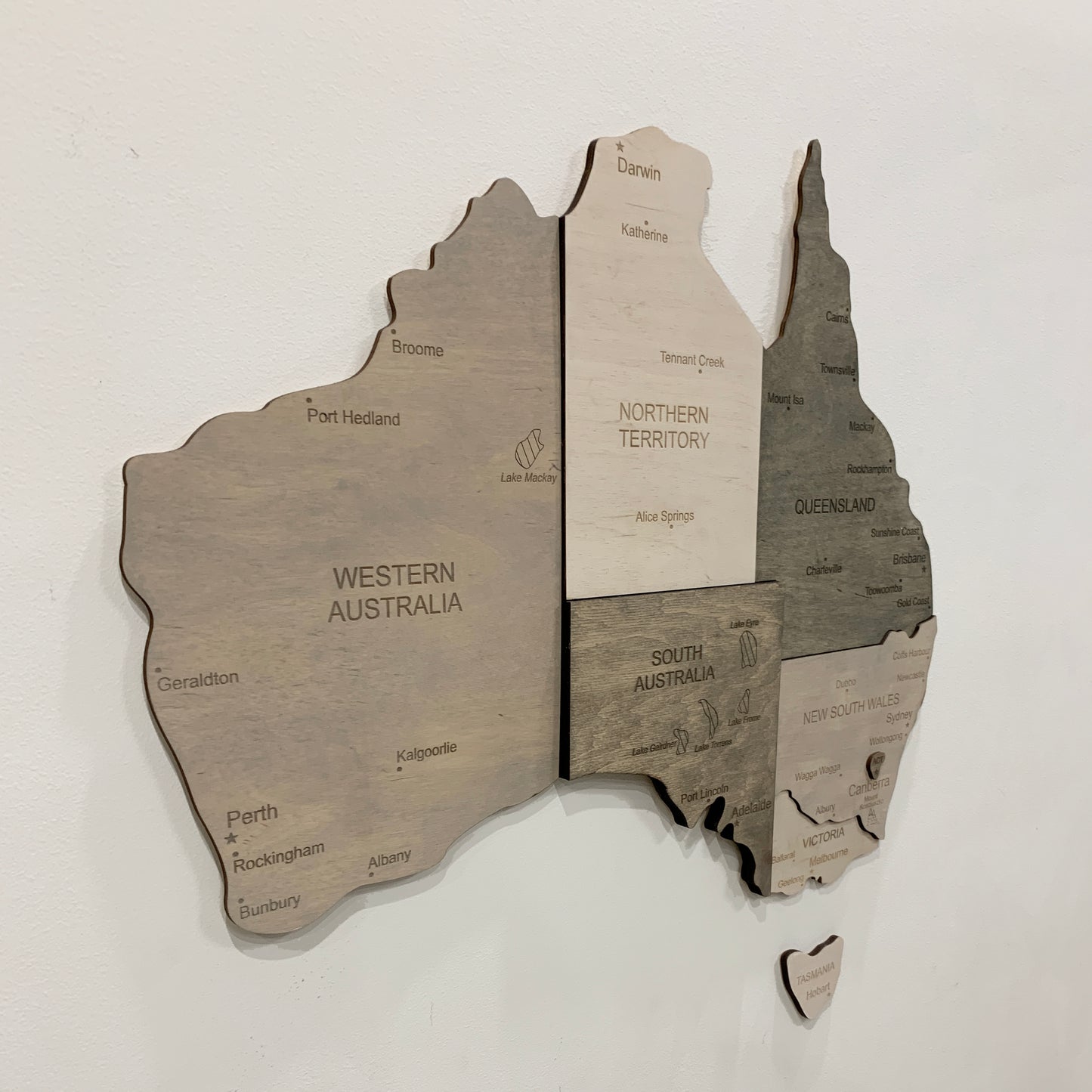 Wooden Australia Map 