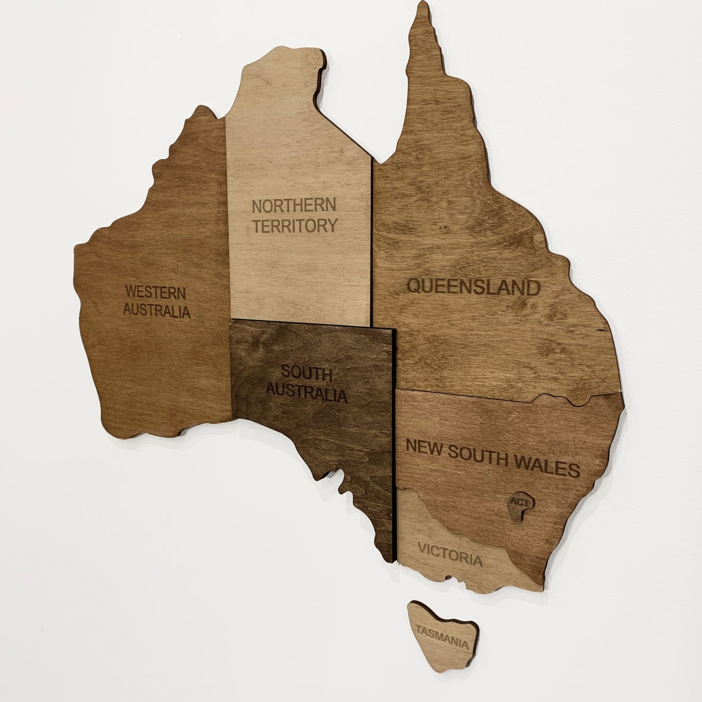 3D Wooden Map of Australia