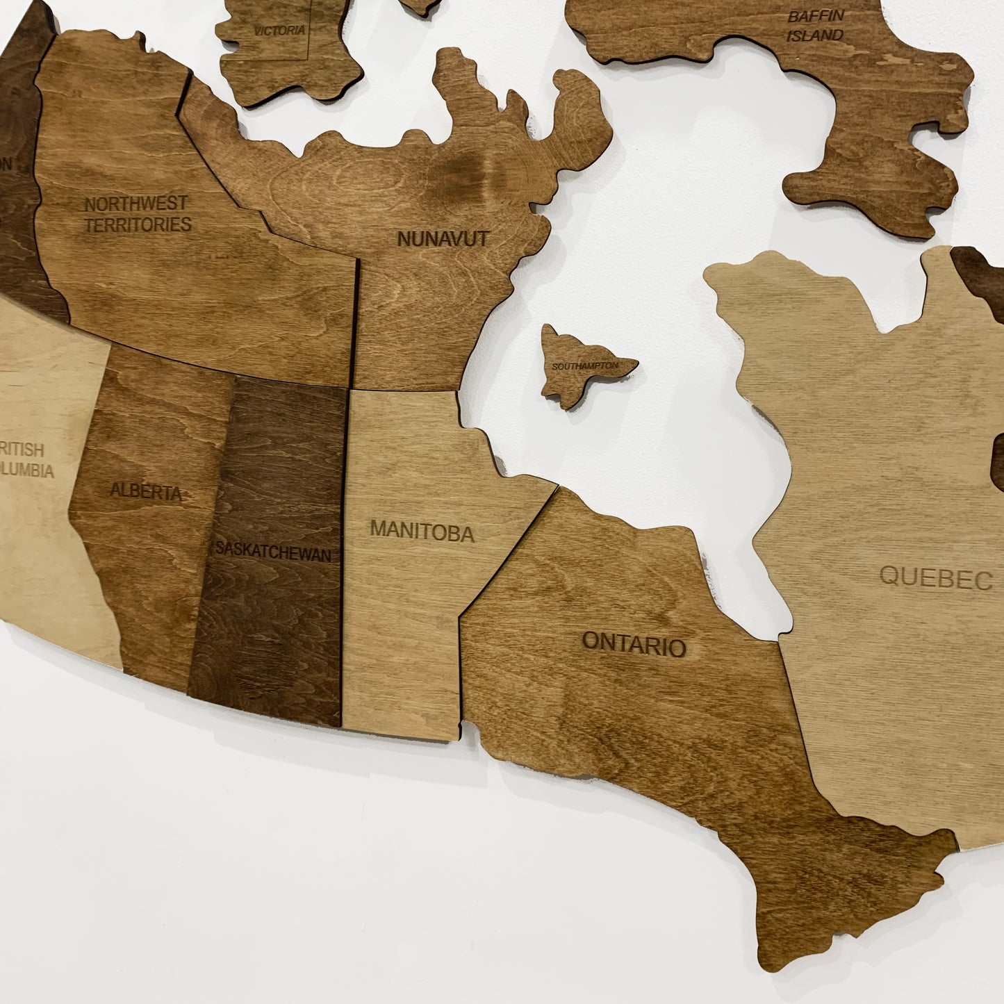 Wooden Map of Canada | Ranocchio Map