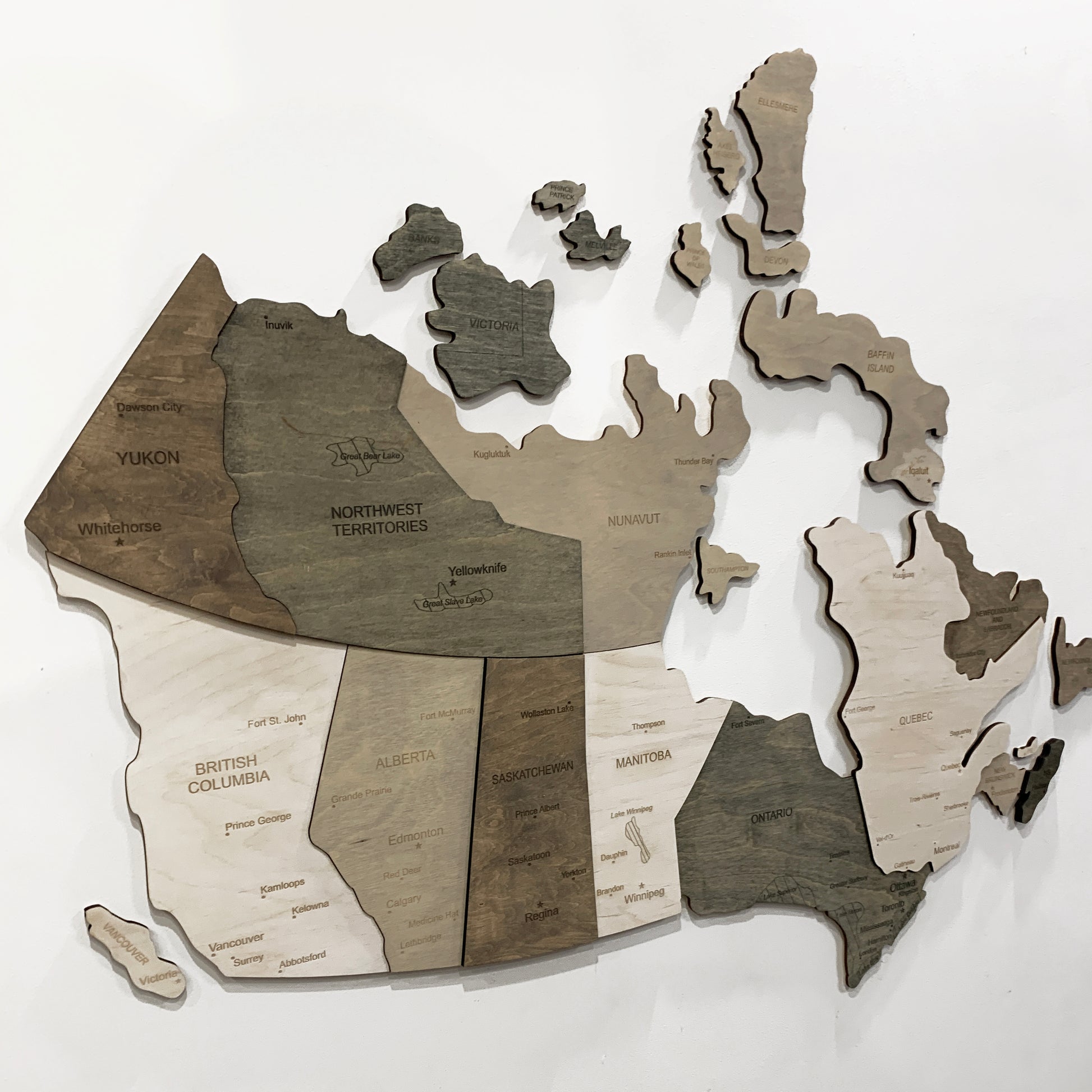 Wooden Canada Map by Ranocchio Map