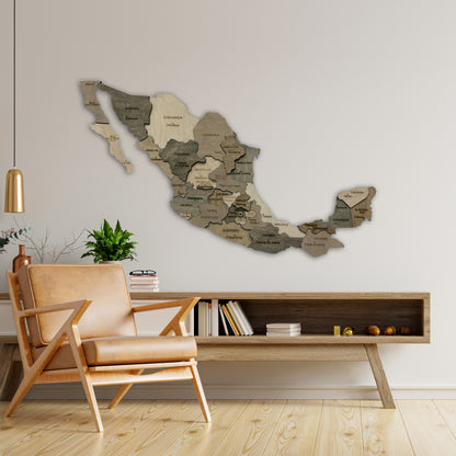 Wooden Map of Mexico | Ranocchio