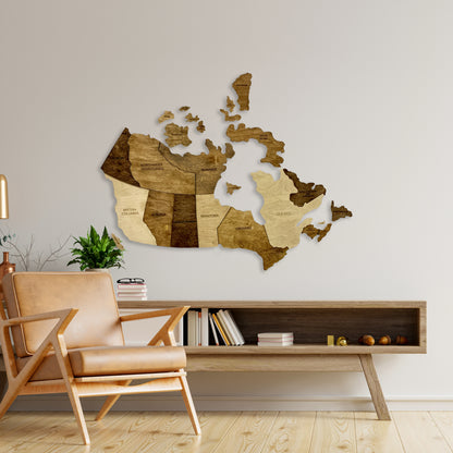 Ranocchio Canada Wooden Map