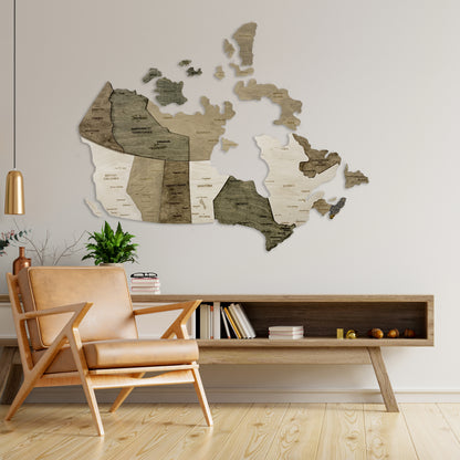 Canada Wooden Map 