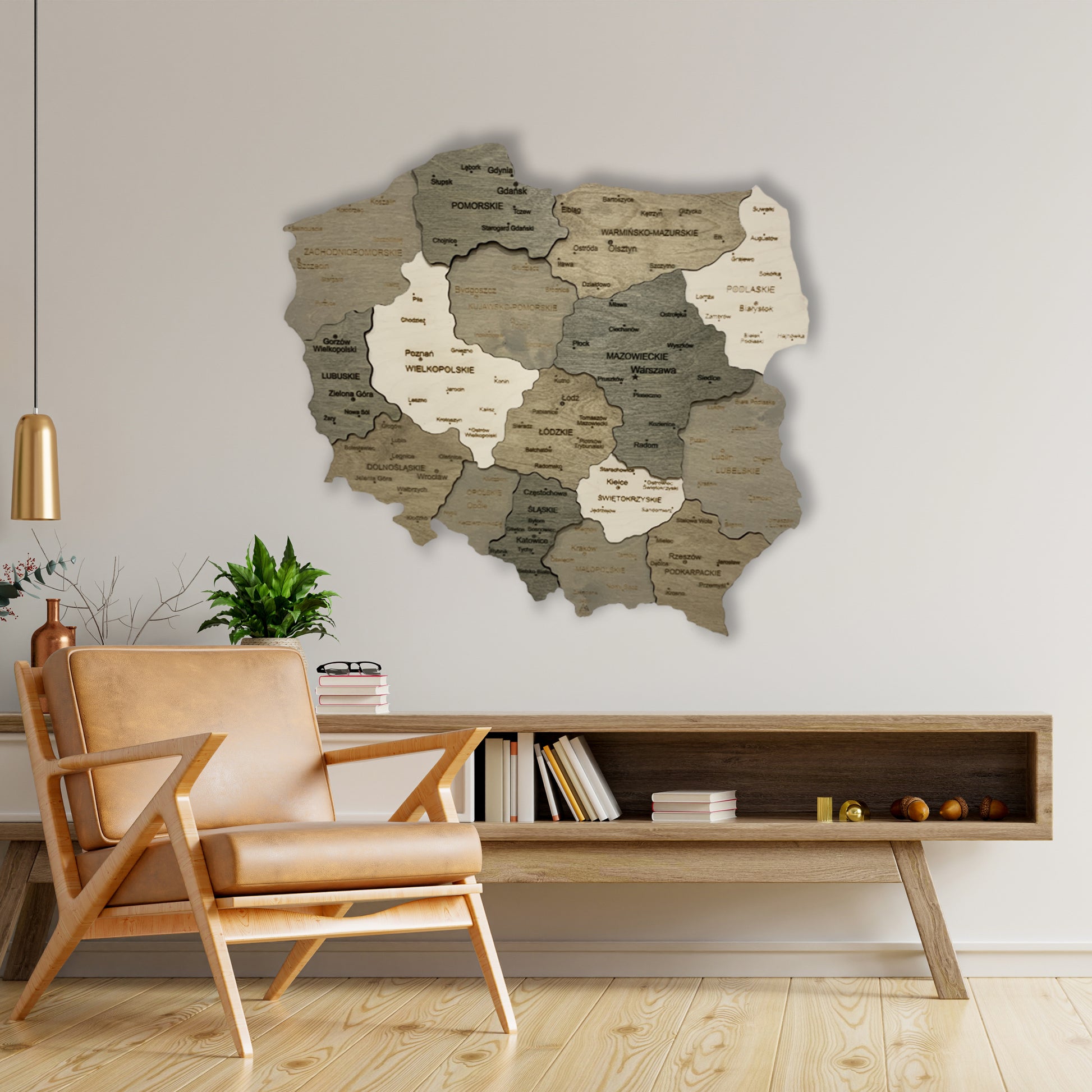 Wooden Map of Poland