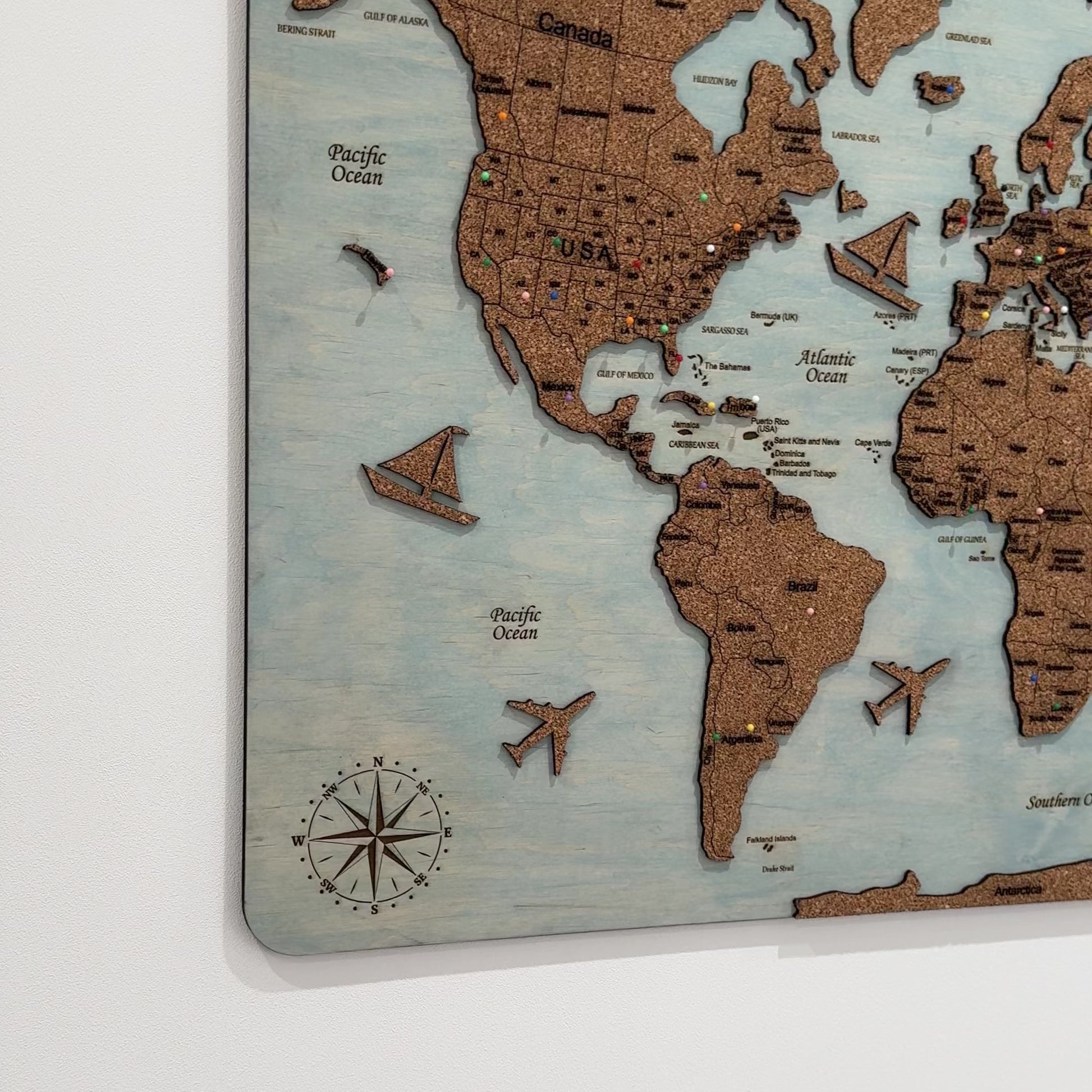 Push Pin World Map