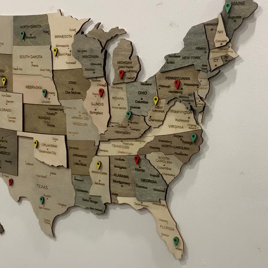 Wooden US Map