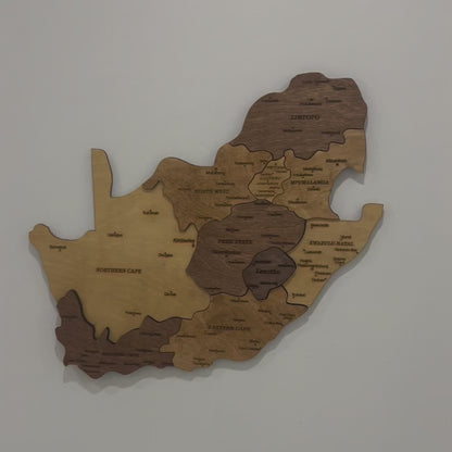 Wooden Map of South Africa