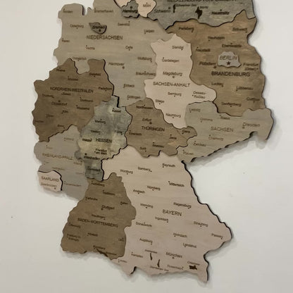 Wooden Germany Map