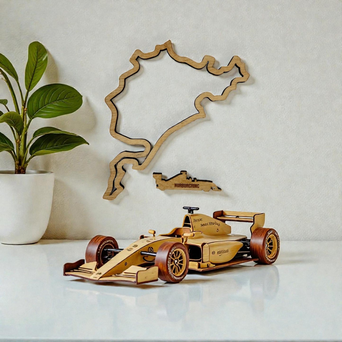 Wooden Racing Circuit Wall Art