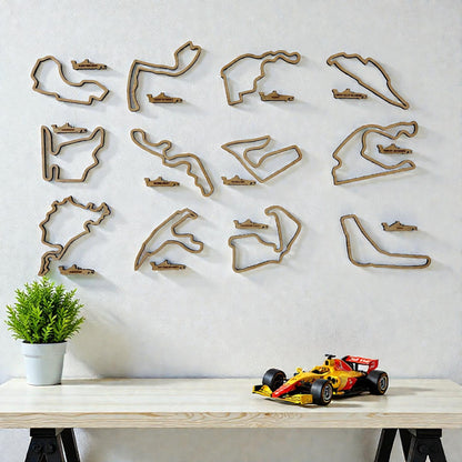 Wooden Racing Circuit Wall Art